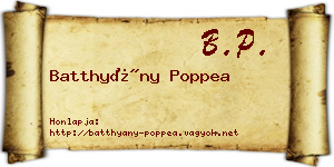 Batthyány Poppea névjegykártya